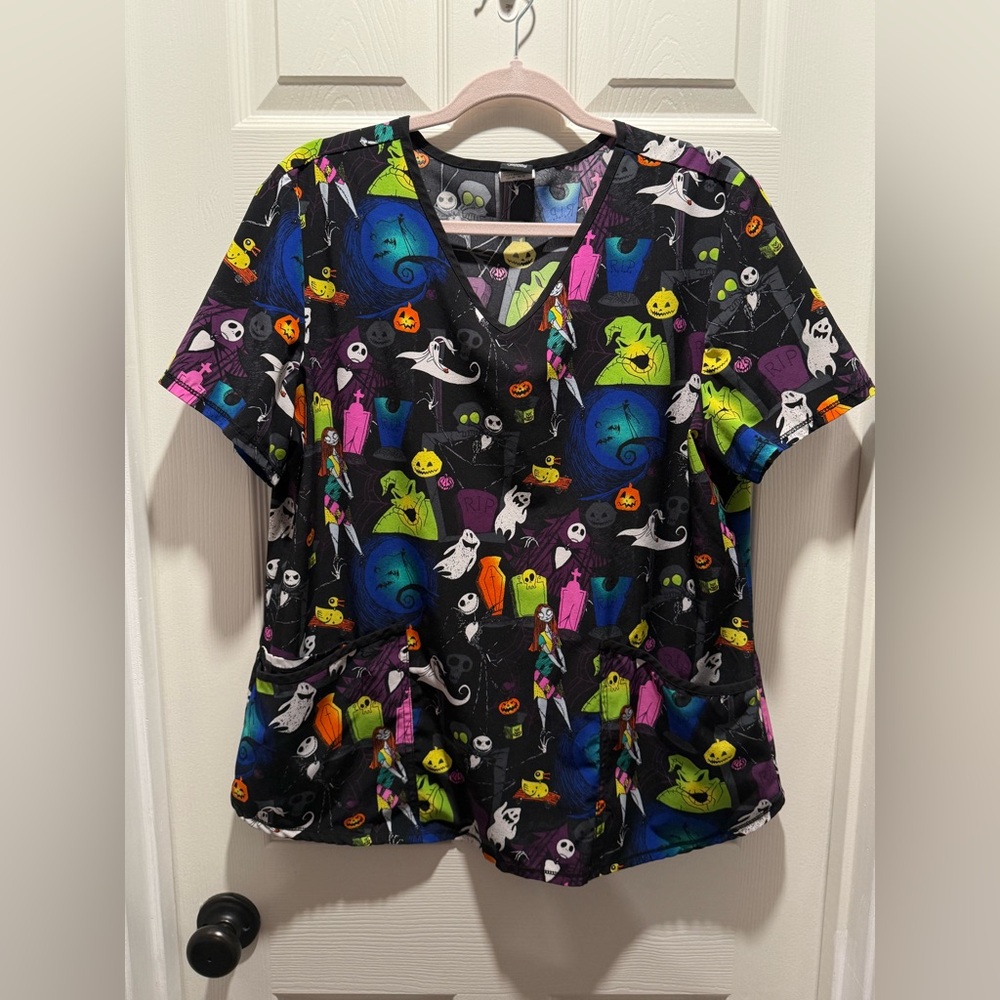 Nightmare before Christmas scrub top